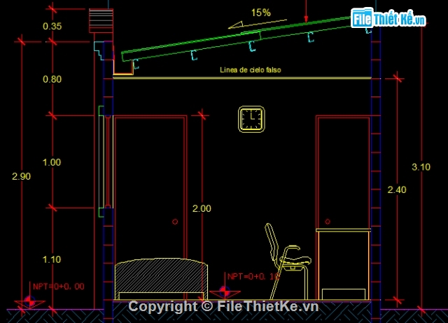 bố trí phòng ngủ,File Auto cad,File cad